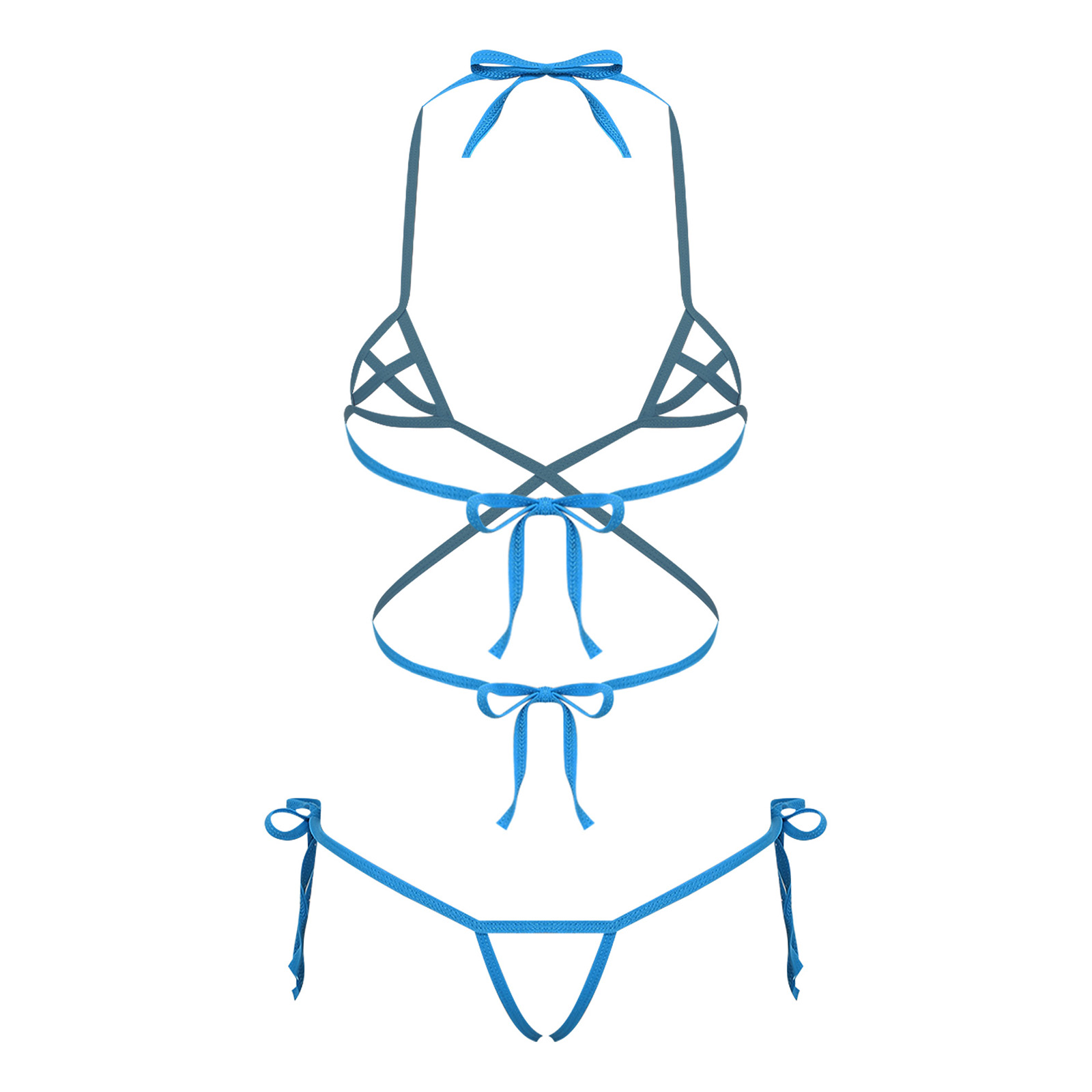Sheer Bra Lace - 여성 란제리 시스루 비키니 수영복 세트