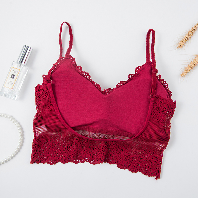 Sheer Bra Lace - 심리스 스포츠 브래지어 U 타입 탑