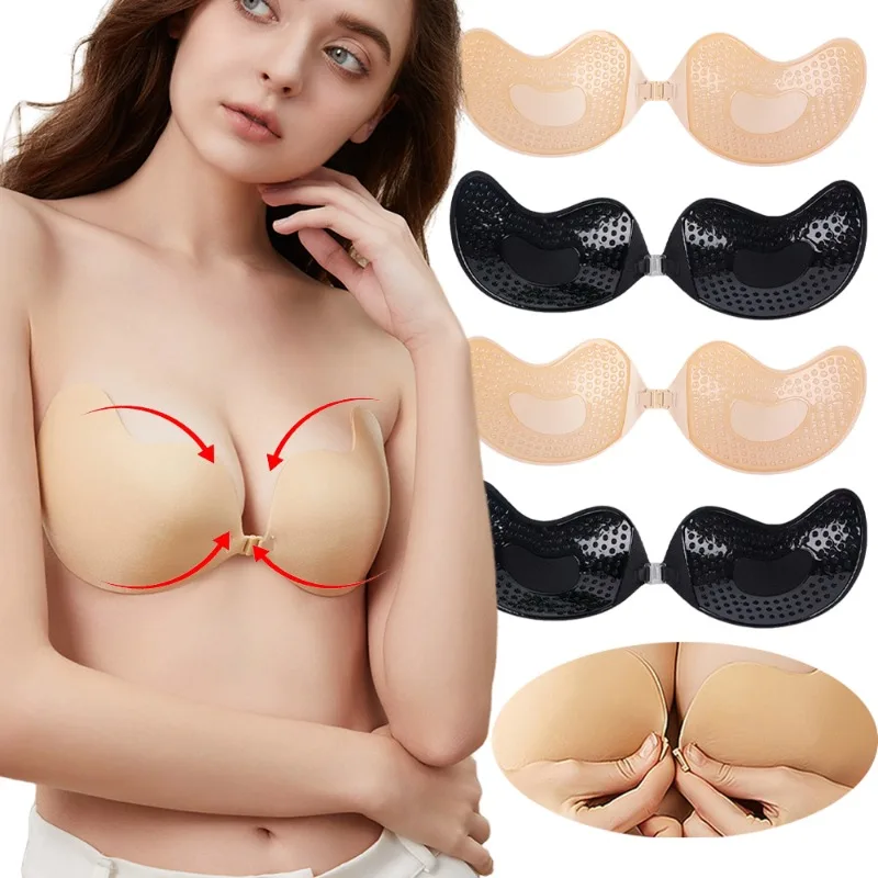 1/2Pc 보이지 않는 푸시 업 브래지어 여름 여성 소 - Push Up Bra Silicone 리뷰 및 가격